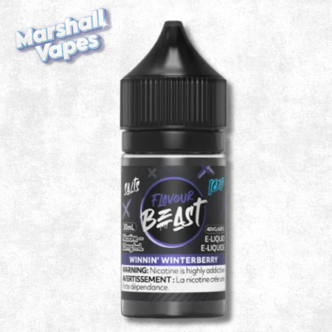 Flavour Beast E-Liquid Winnin' Winterberry Iced, mixed berry ice flavour, 30ml 20mg nicotine salt