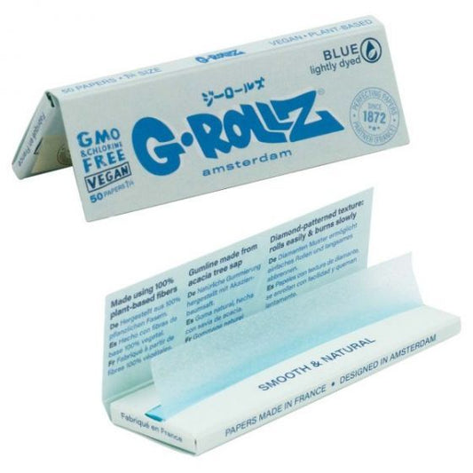 G Rollz Amsterdam 50 Papers 1.1/4 BLUE lightly Dyed