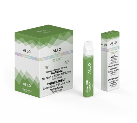 Allo 500 Strawberry Kiwi disposable vape, 500 puffs, 2mL 20mg