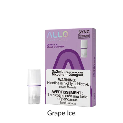 Allo Sync Pod Pack Grape Ice, 3x2mL 20mg pods
