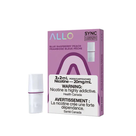 Allo Sync Pod Pack Blue Raspberry Peach, 3x2mL 20mg pods