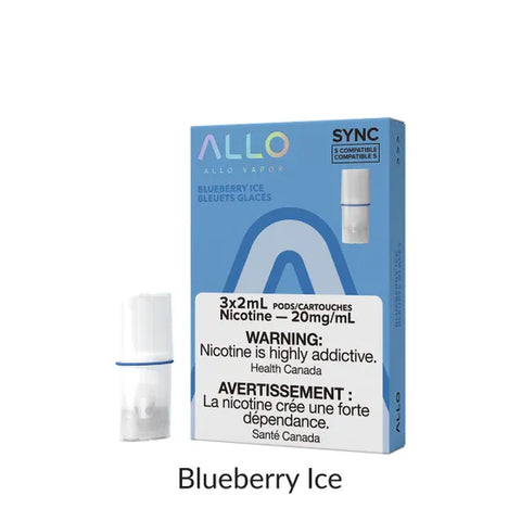 Allo Sync Pod Pack Blueberry Ice, 3x2mL 20mg pods