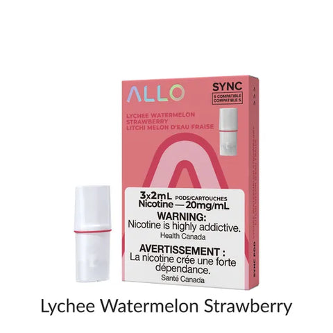 Allo Sync Pod Pack Lychee Watermelon Strawberry, 3x2mL 20mg pods