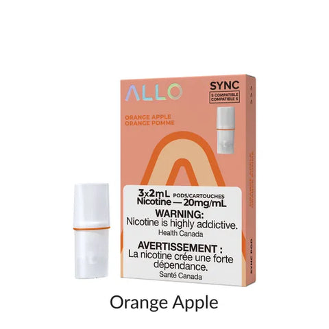 Allo Sync Pod Pack Orange Apple, 3x2mL 20mg pods