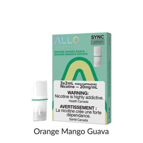 Allo Sync Pod Pack Orange Mango Guava, 3x2mL 20mg pods