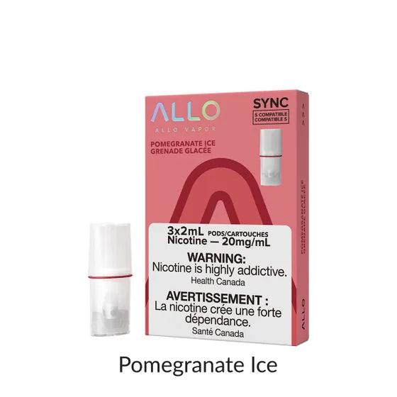 Allo Sync  Pod Pack  Pomegrante Ice 3/Pack