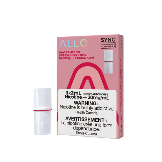 Allo Sync  Pod Pack
Watermelon Strawberry Kiwi 3/PK