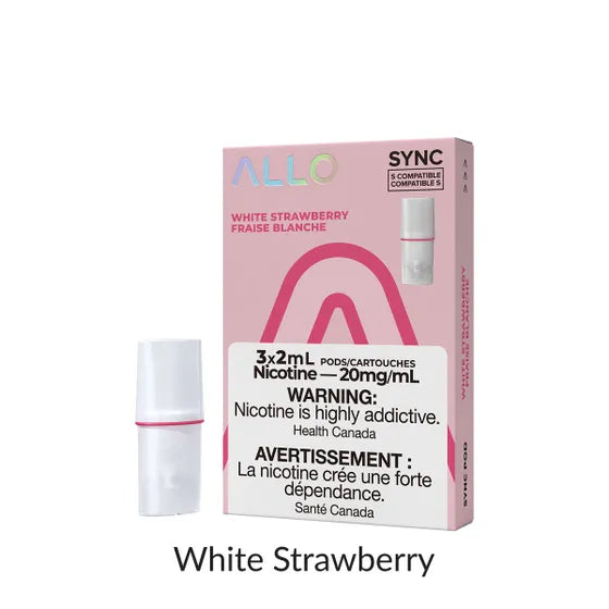 Allo Sync  Pod Pack  White Strawberry 3/Pack