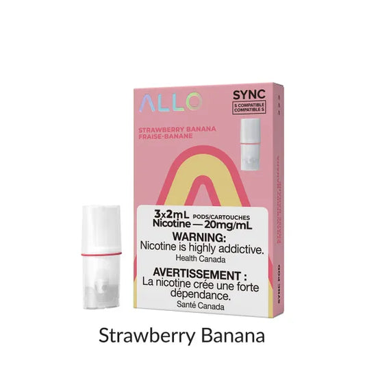 Allo Sync  Pod Pack
Strawberry Banana 3/PK