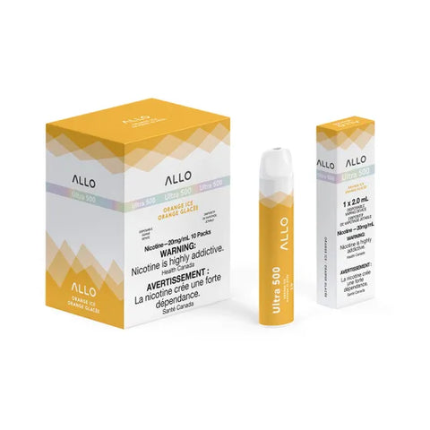 Allo 500 Orange Ice disposable vape, 500 puffs, 2mL 20mg
