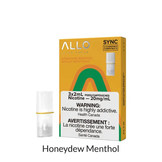 Allo Sync  Pod Pack  Honeydew Menthol 3/Pack