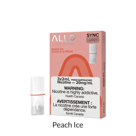 Allo Sync  Pod Pack  Peach Ice 3/Pack