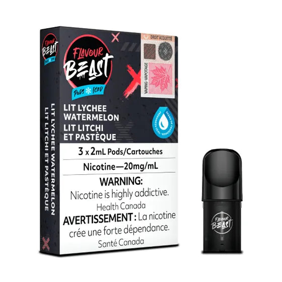 Flavour Beast Pod Pack  Lit Lychee Watermelon 3/Pack