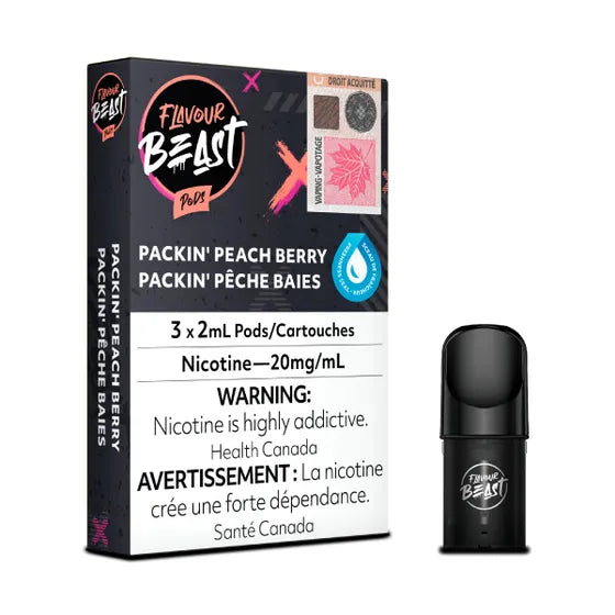 FLAVOUR BEAST PODS PACKIN PEACH BERRY 3/Pack