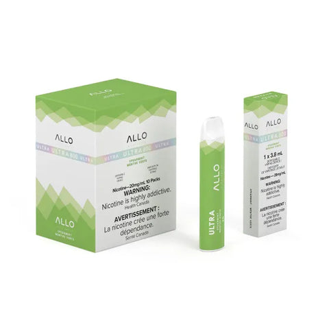 Allo 500 Spearmint disposable vape, 500 puffs, 2mL 20mg